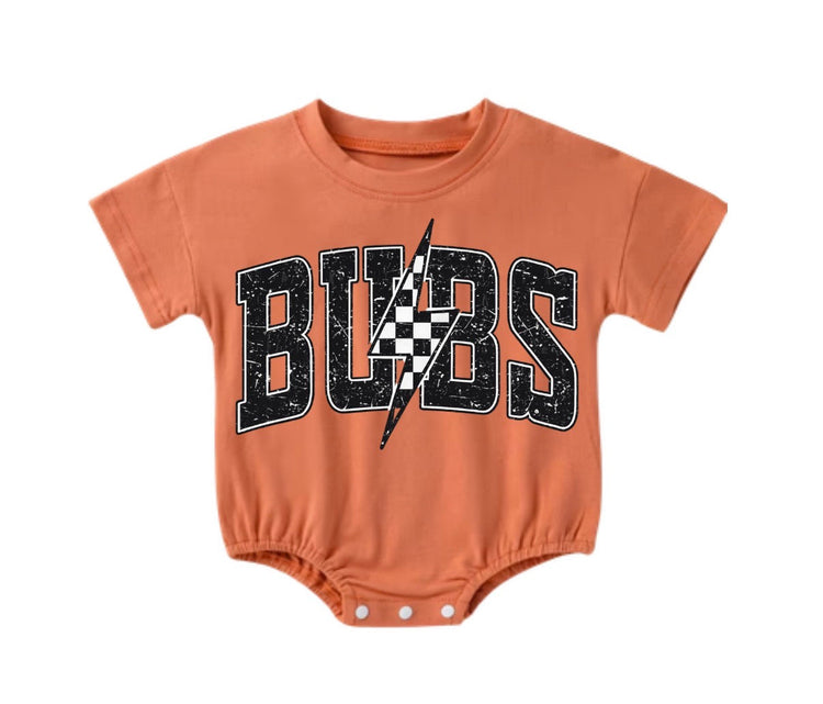 Baby t-shirt Bubble Romper - Bubs Lightning Hippo Boutique