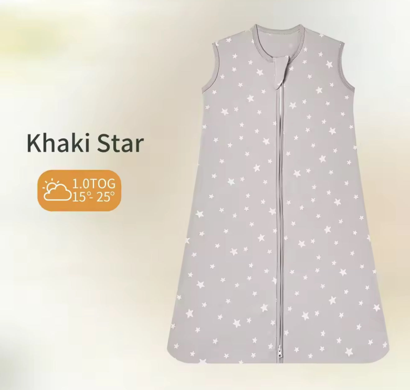 Newborn Baby 100% Organic Cotton Sleep sac - 1 Tog Hippo Boutique