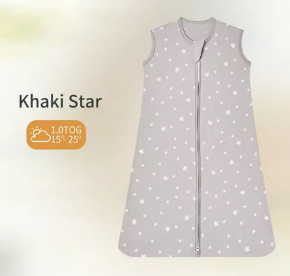 Newborn Baby 100% Organic Cotton Sleep sac - 1 Tog Hippo Boutique