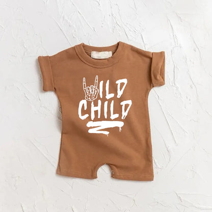 Wild Child baby romper bodysuit Hippo Boutique