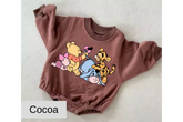 Pooh friends baby Oversized Sweatshirt Romper Hippo Boutique