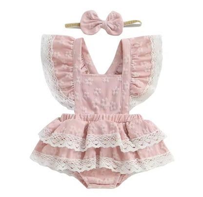 Baby Floral Sleeveless Ruffled Dress Bodysuit Hippo Boutique