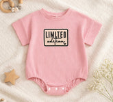 Baby romper tshirt bodysuit - Embroidered Limited Edition Hippo Boutique