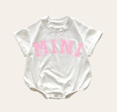 Glitter Mini Baby t-shirt Bubble Romper Hippo Boutique