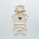 Bear Romper Bodysuit with Hat Hippo Boutique