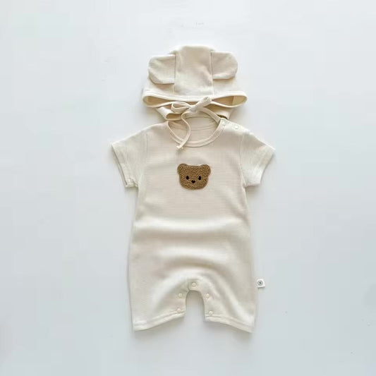 Bear Romper Bodysuit with Hat Hippo Boutique
