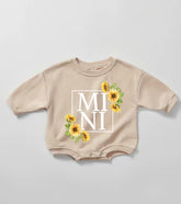 Sunflower Mama & Mini matching Baby Sweatshirt Romper bodysuit & Crewneck Hippo Boutique