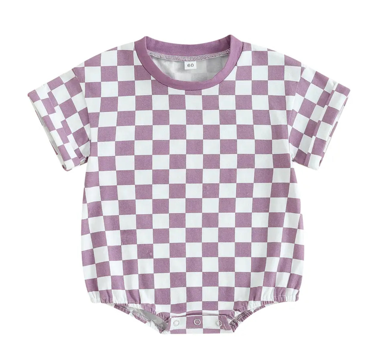 Baby Checkered T-Shirt Romper Hippo Boutique