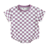 Baby Checkered T-Shirt Romper Hippo Boutique