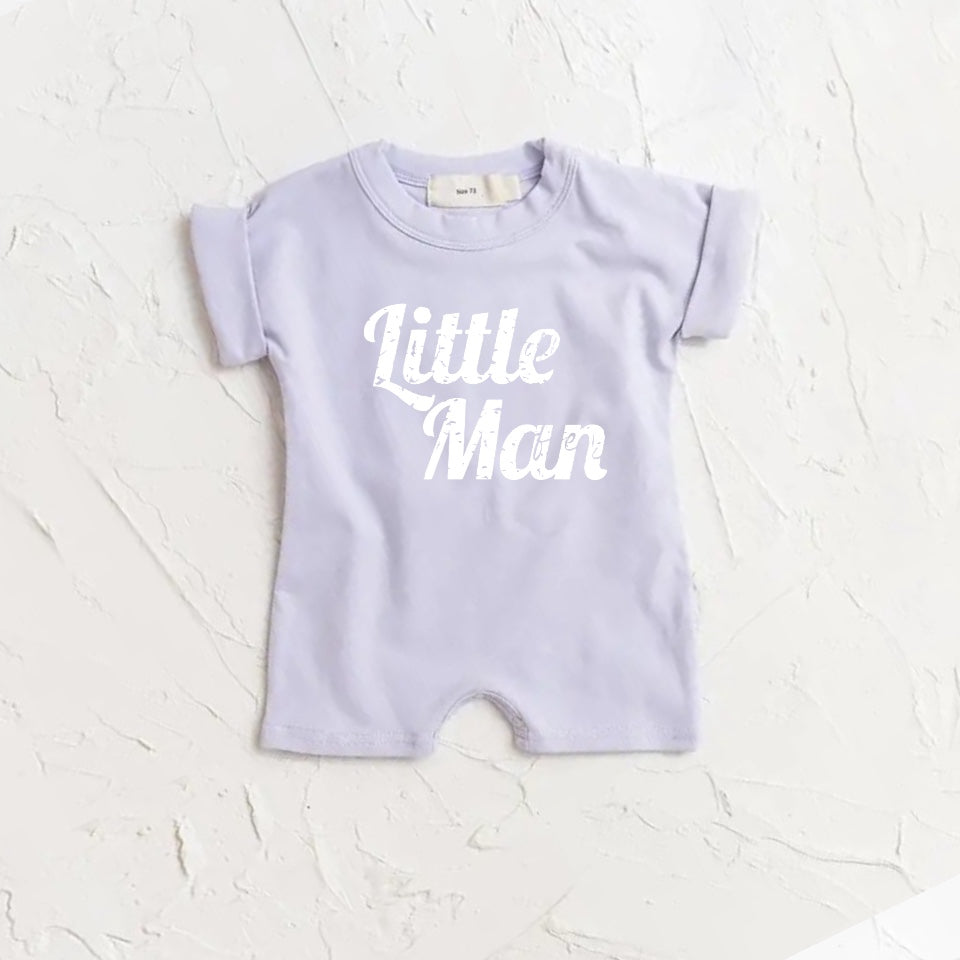 Lil Man baby boy romper bodysuit Hippo Boutique