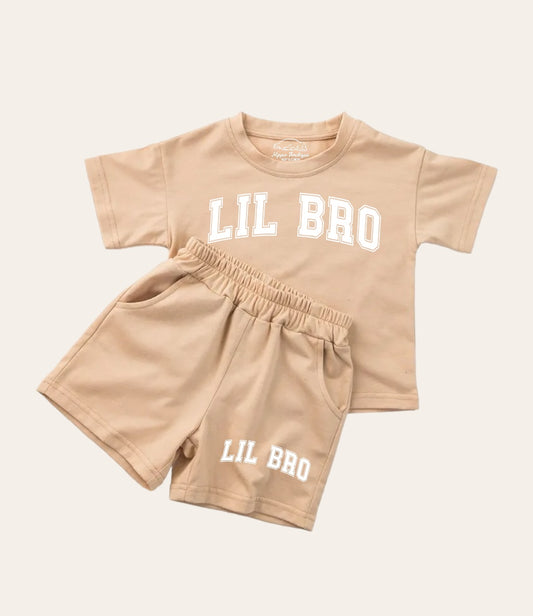 Little Bro Baby Boy T-Shirt & Shorts Set Hippo Boutique