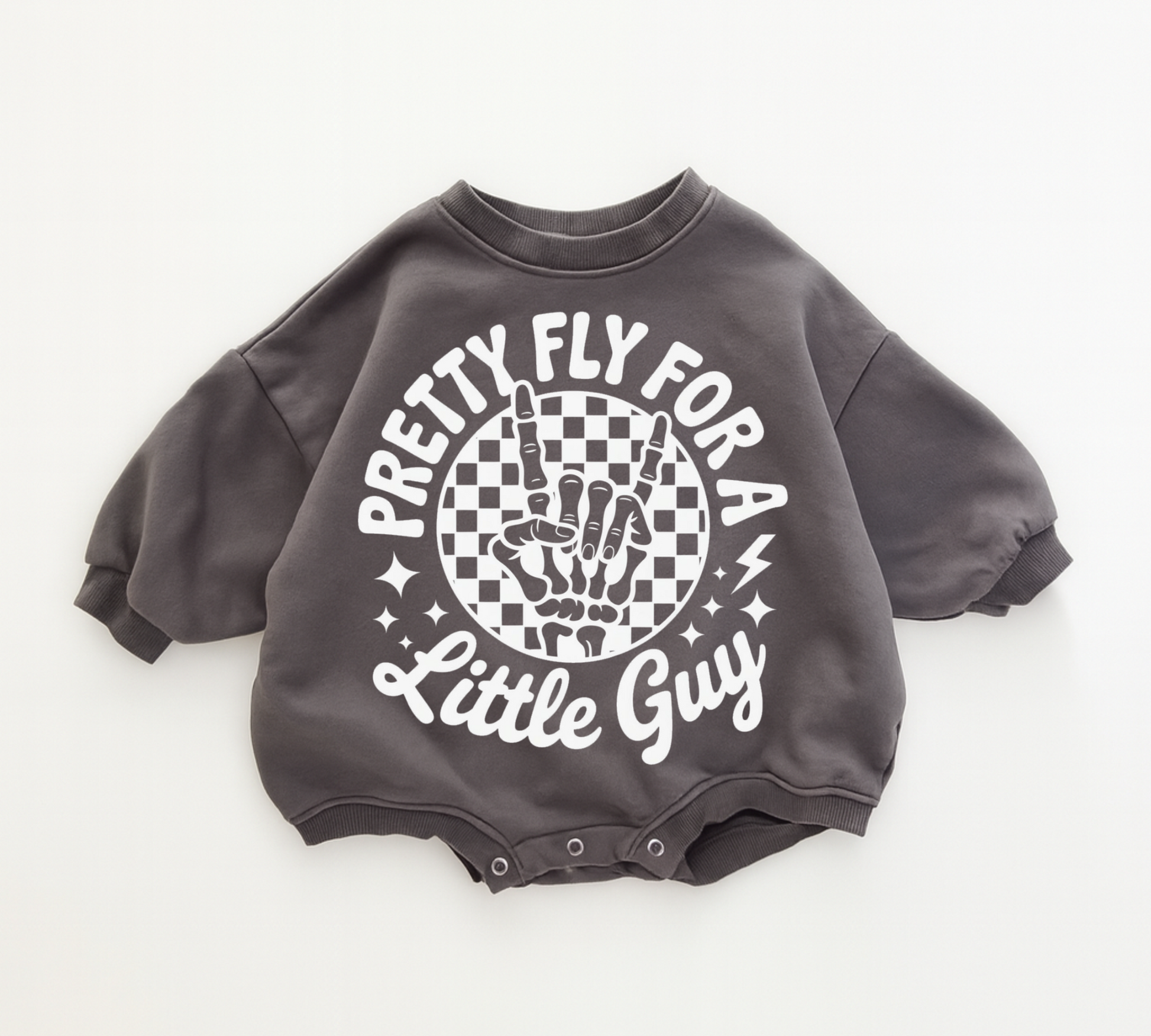 Baby Cotton Sweatshirt Romper - Pretty Fly Hippo Boutique