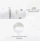 Newborn Baby 100% Organic Cotton Sleep sac - 1.5 Tog Hippo Boutique