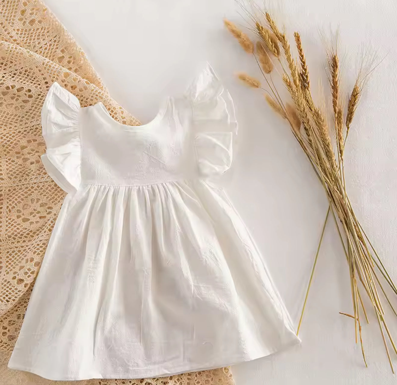 Baby Sleeveless Cotton Ruffled Dress Hippo Boutique