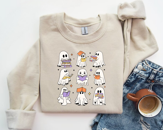 Ghosts Reading Sweatshirts Hippo Boutique