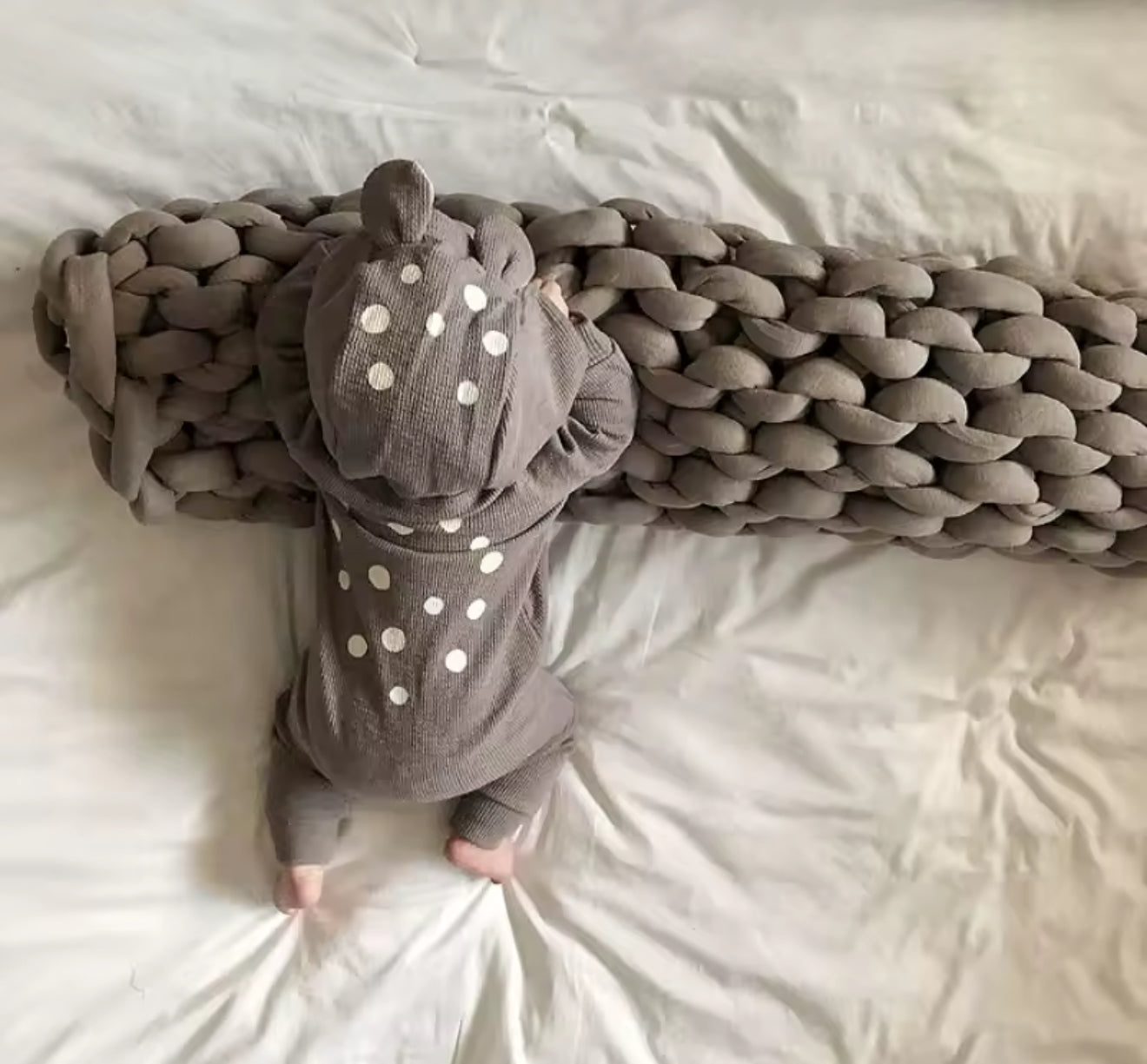 Baby Hooded Deer Print Zip up Romper Hippo Boutique