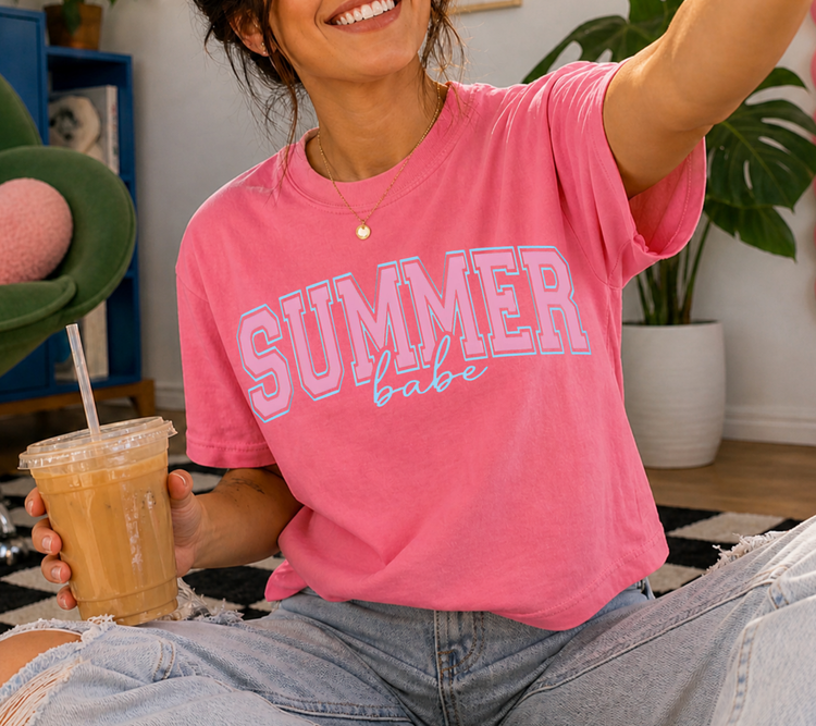 Cropped Top & T-Shirts - Summer Babe Hippo Boutique