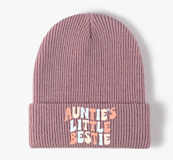 Auntie’s Little Bestie Baby Beanies Hippo Boutique