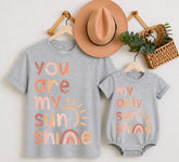 Mama & Mini Matching T-Shirts & Romper - You are my sunshine Hippo Boutique