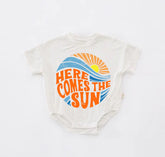 Baby Boho t-shirt Bubble Romper - Here Comes The Sun Hippo Boutique