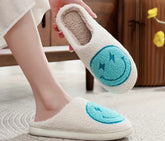 Women’s Fuzzy Smiley Slippers Hippo Boutique