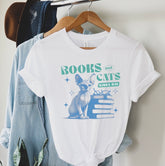 Books and Cats Women’s T-Shirts Hippo Boutique
