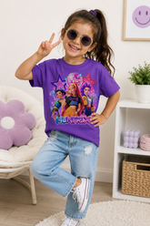 Girls KPop Demon Hunters HUNTR/X Graphic T-Shirt – Purple Kids Tee Hippo Boutique