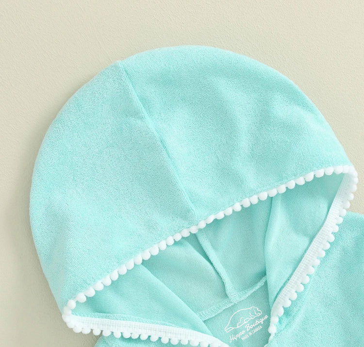 Toddler Hooded Swimsuit Cover Up Zip Up Dress Hippo Boutique