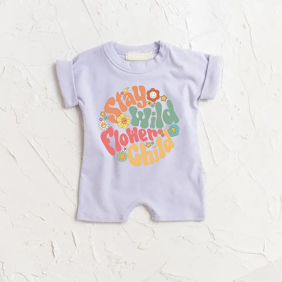 Stay Wild Flower Child romper bodysuit Hippo Boutique