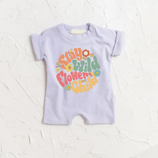 Stay Wild Flower Child romper bodysuit Hippo Boutique