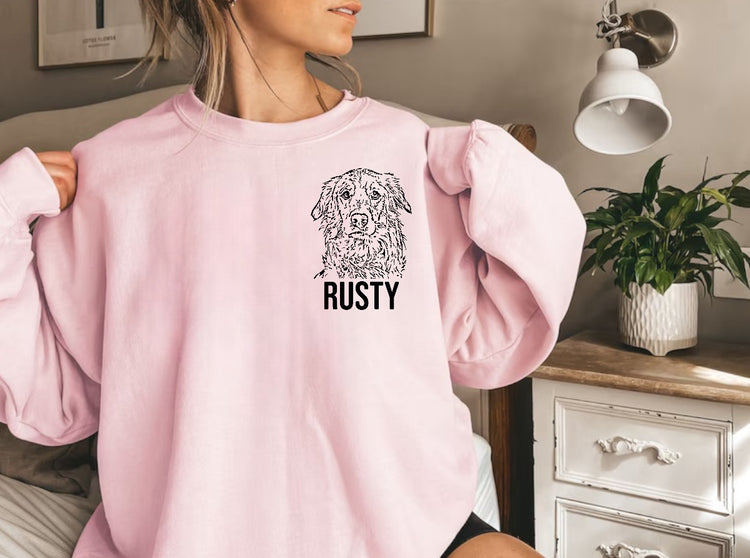Dog Portrait Sweatshirt Hippo Boutique