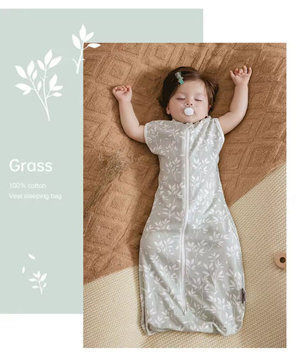 Newborn Baby 100% Organic Cotton Swaddle Sleep sack - 1 Tog Hippo Boutique