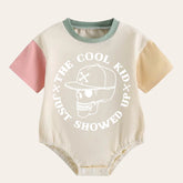 Cool Kid Color Block Baby T-Shirt Romper Hippo Boutique