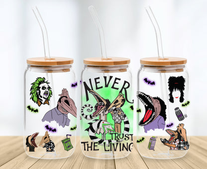 Halloween cup beetle juice cup glass