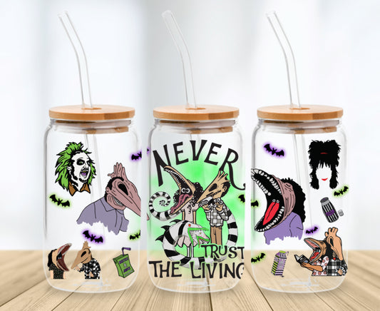 Halloween cup beetle juice cup glass
