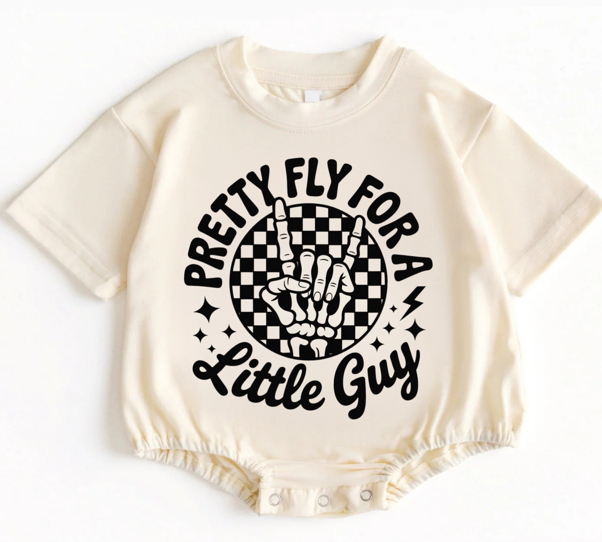 Baby t-shirt Bubble Romper - Pretty Fly Hippo Boutique