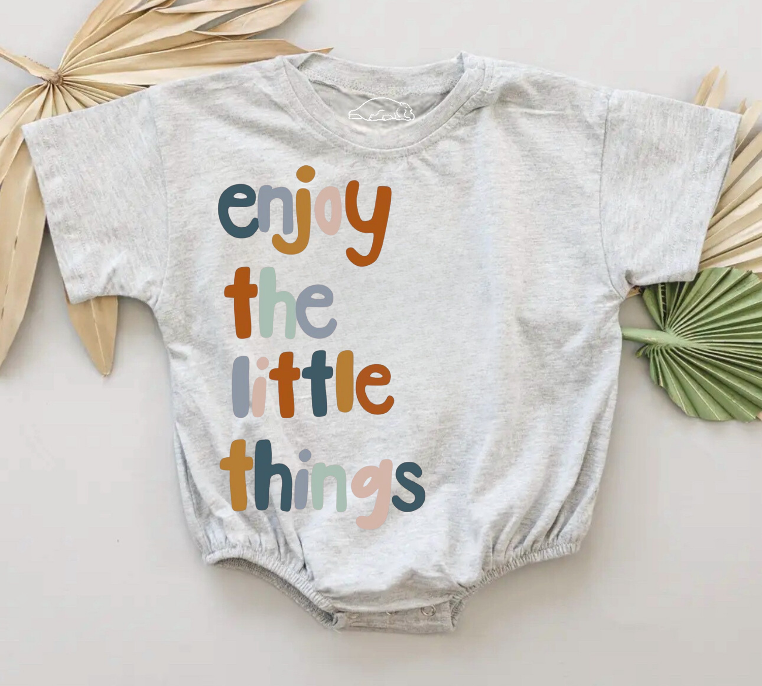 Baby t-shirt Bubble Romper - Enjoy the little things Hippo Boutique