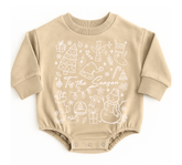 Tie The Season Baby Sweatshirt Bubble Romper Hippo Boutique