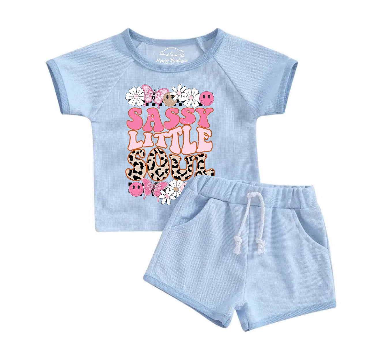Sassy Little Soul Leopard Baby & toddler Outfit set Hippo Boutique