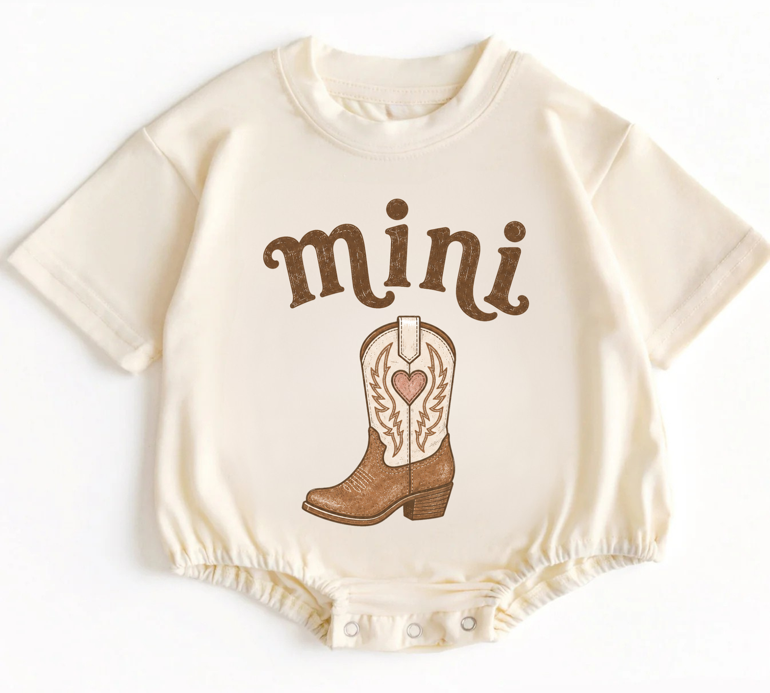 Mama & Mini Matching T-Shirts & Romper - Cowboy Boot Hippo Boutique