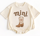 Mama & Mini Matching T-Shirts & Romper - Cowboy Boot Hippo Boutique