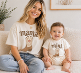 Mama & Mini Matching T-Shirts & Romper - Cowboy Boot Hippo Boutique