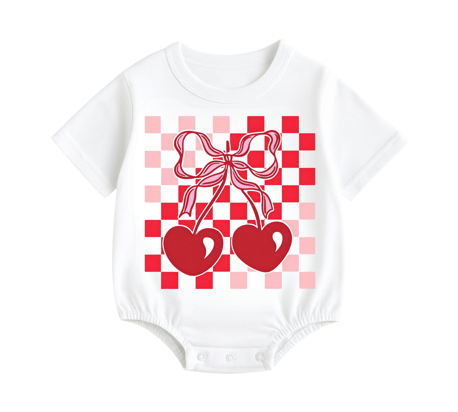 Baby t-shirt Bubble Romper - Sweet Cherry Hippo Boutique