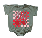 Baby t-shirt Bubble Romper - Sweet Cherry Hippo Boutique
