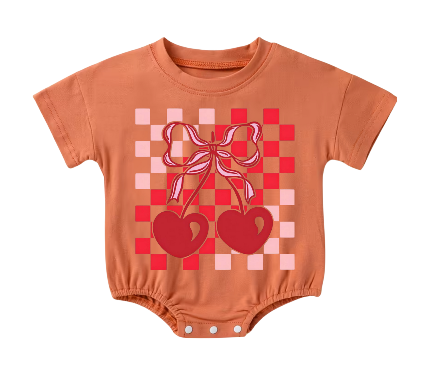 Baby t-shirt Bubble Romper - Sweet Cherry Hippo Boutique