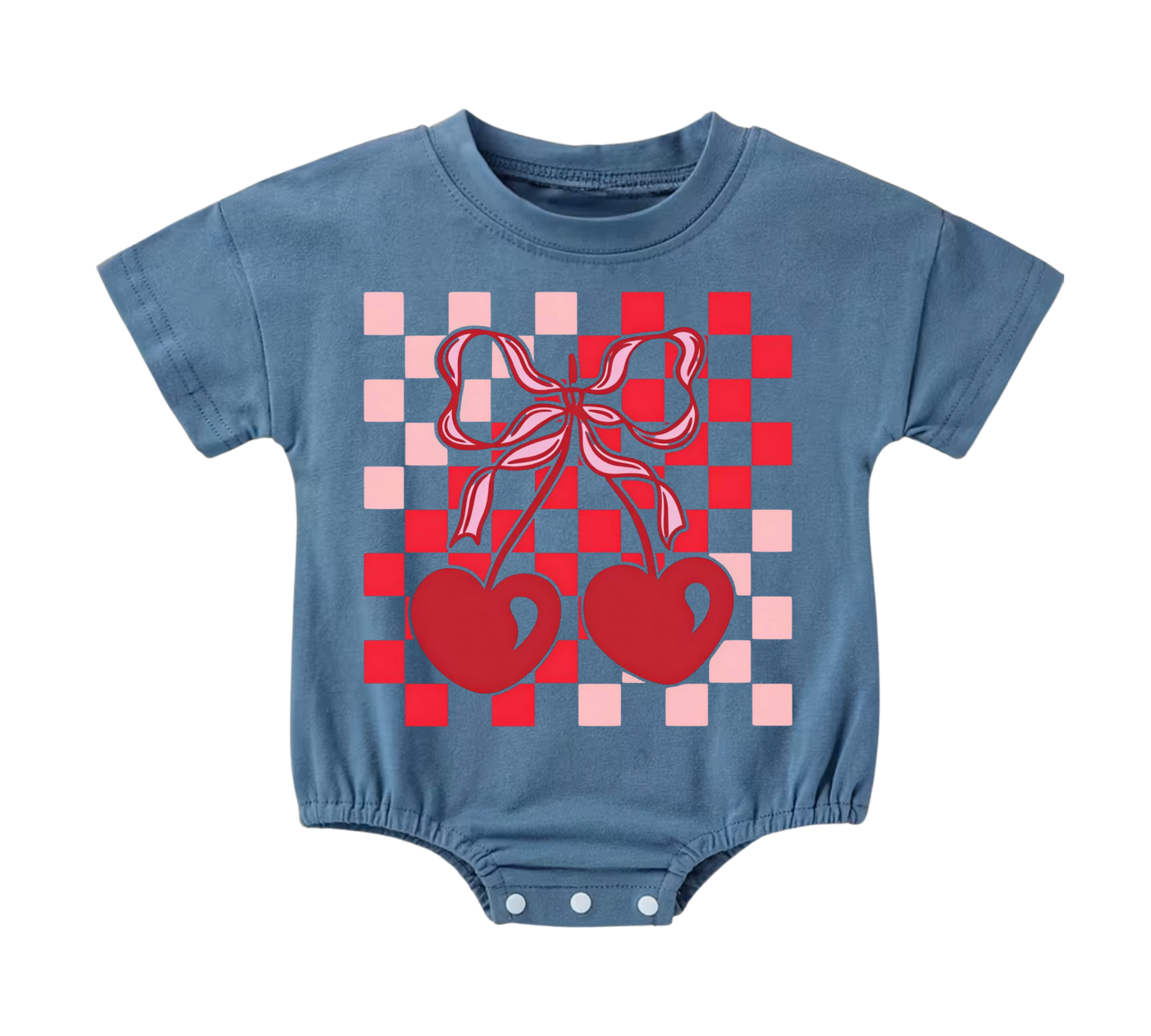 Baby t-shirt Bubble Romper - Sweet Cherry Hippo Boutique