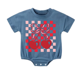 Baby t-shirt Bubble Romper - Sweet Cherry Hippo Boutique