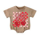 Baby t-shirt Bubble Romper - Sweet Cherry Hippo Boutique