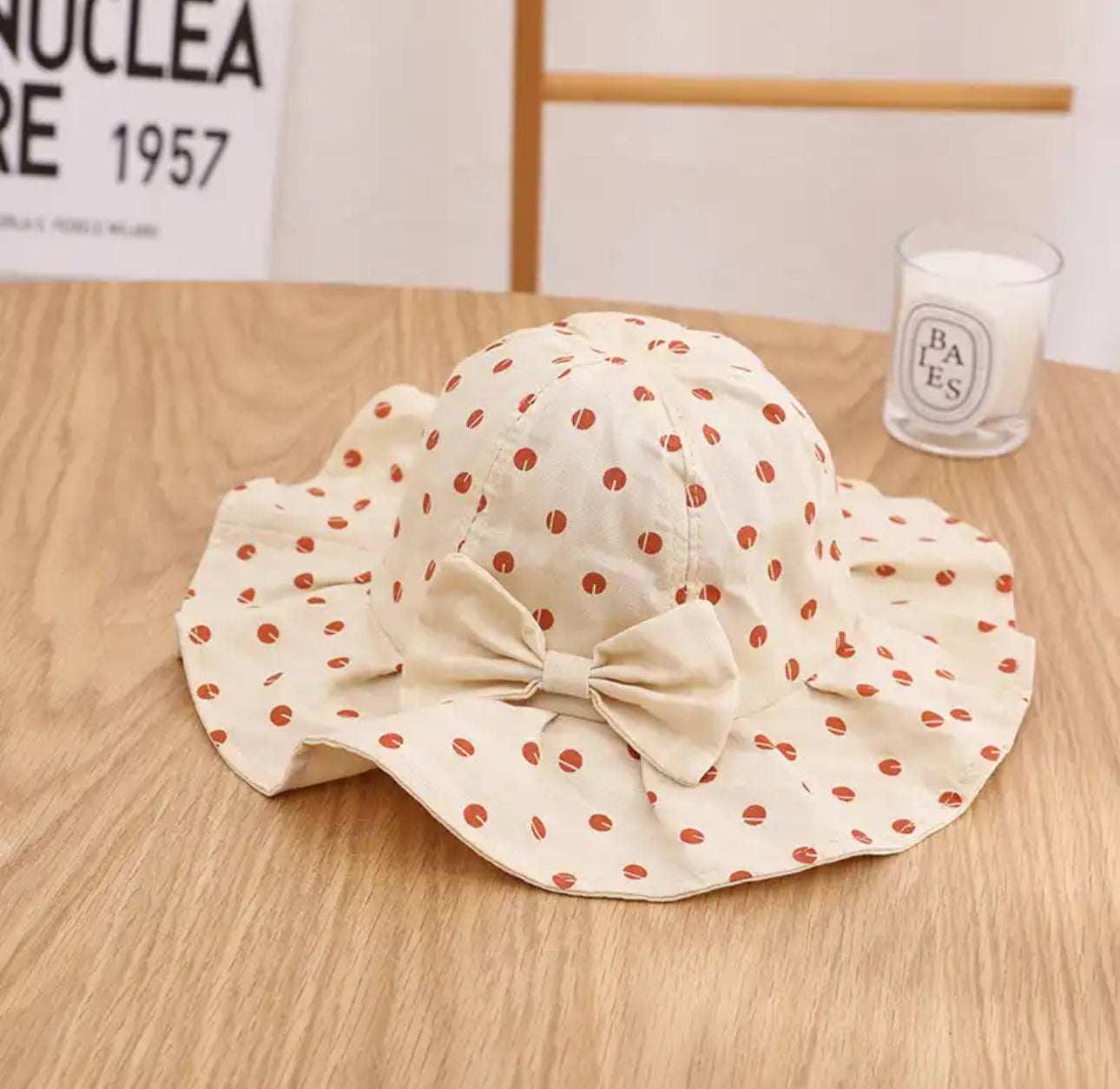 Polka Dot Bow Sun Hats Hippo Boutique