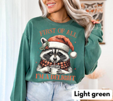 Raccoon Im a delight Christmas Sweatshirts Hippo Boutique